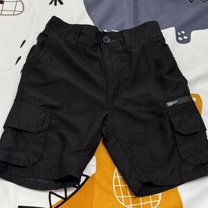 Burnside Kids Black Cargo Shorts